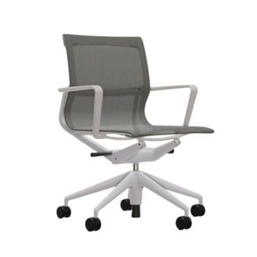 Vitra Sedia girevole Physix base alluminio verniciato soft grey TrioKnit canna longho design palermo