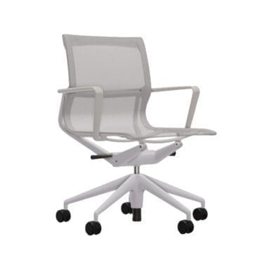 Vitra Sedia girevole Physix base alluminio verniciato soft grey TrioKnit grigio argento longho design palermo