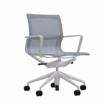 Vitra Sedia girevole Physix base alluminio verniciato soft grey TrioKnit grigio ghiaccio longho design palermo