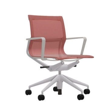 Vitra Sedia girevole Physix base alluminio verniciato soft grey TrioKnit mattone longho design palermo