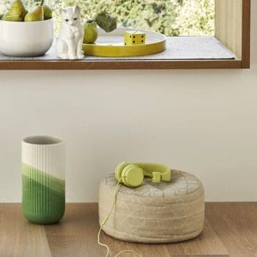 Vitra Vaso Herringbone a coste verde longho design palermo