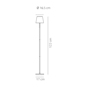 Zafferano Lampada da terra Poldina L Longho Design Palermo