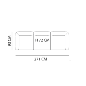 Knoll Divano Avio 271x93 verniciato alluminio Tessuto longho design palermo