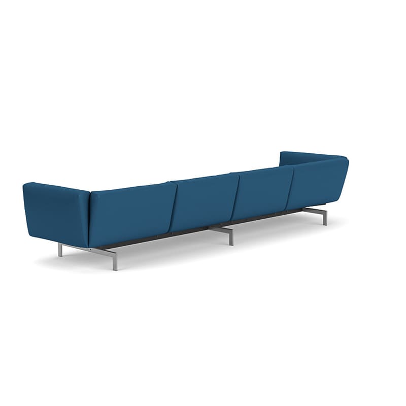 Knoll Divano Avio 358x93 cromo Pelle longho design palermo