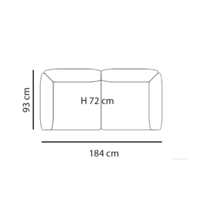 Knoll Divano Avio verniciato alluminio L184 Tessuto longho design palermo