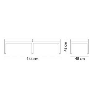 Knoll Panca Florence 3 Posti Longho Design Palermo