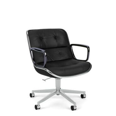 Knoll – Poltrona Pollock Con Braccioli Base Cromata