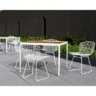 Knoll Sedia Bertoia Laterale Bianca 1 Longho Design Palermo