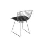 Knoll Sedia Bertoia Laterale cromata cuscino seduta longho design palermo