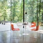 Knoll Sedia Bertoia Polipropilene Bianca Arancione e Bianca Longho Design Palermo