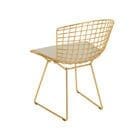 Knoll Sedia Bertoia Side bronzo cuscino seduta pelle longho design palermo