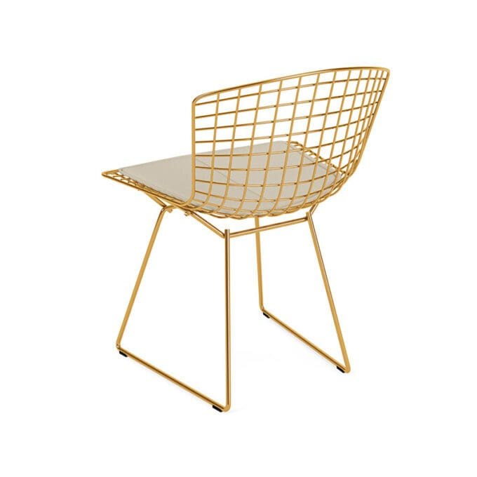 Knoll Sedia Bertoia Side bronzo cuscino seduta pelle longho design palermo
