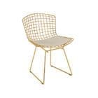 Knoll Sedia Bertoia Side bronzo cuscino seduta pelle longho design palermo