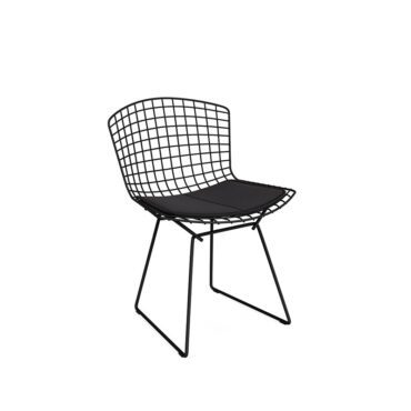 Knoll Sedia Bertoia Side nera cuscino seduta longho design palermo
