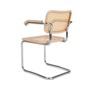 Knoll Sedia Cesca Con braccioli in Faggio e Paglia di Vienna longho design palermo 1