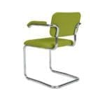Knoll Sedia Cesca con braccioli Imbottita in Tessuto longho design palermo
