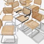 Knoll Sedia Cesca senza braccioli in Faggio e Paglia di Vienna longho design palermo
