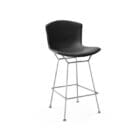 Knoll Sgabello Bar Bertoia Cuoio H100 Cromato Nero Longho Design Palermo