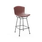 Knoll Sgabello Bar Bertoia Cuoio H100 Nero Marrone Scuro Longho Design Palermo