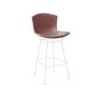 Knoll Sgabello Bar Bertoia Cuoio H104 Bianco Marrone Scuro Longho Design Palermo