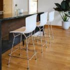Knoll Sgabello Bar Bertoia Polipropilene Cromato Bianco Longho Design Palermo