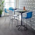 Knoll Sgabello Bar Bertoia Polipropilene Cromato Bianco e Blu Longho Design Palermo