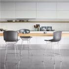 Knoll Sgabello Bar Bertoia Polipropilene Cromato Grigio Longho Design Palermo