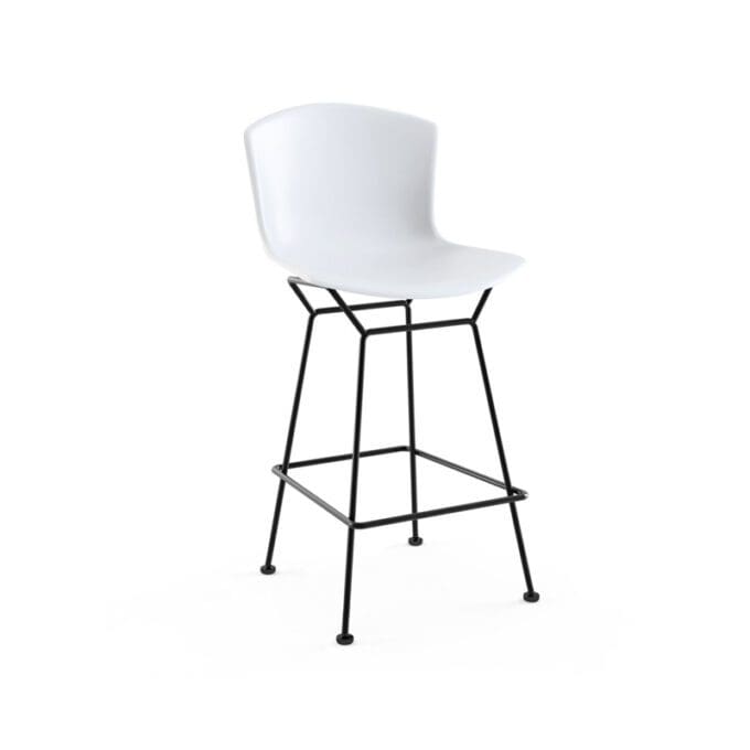 Knoll Sgabello Bar Bertoia Polipropilene H104 Nero Bianco 1 Longho Design Palermo