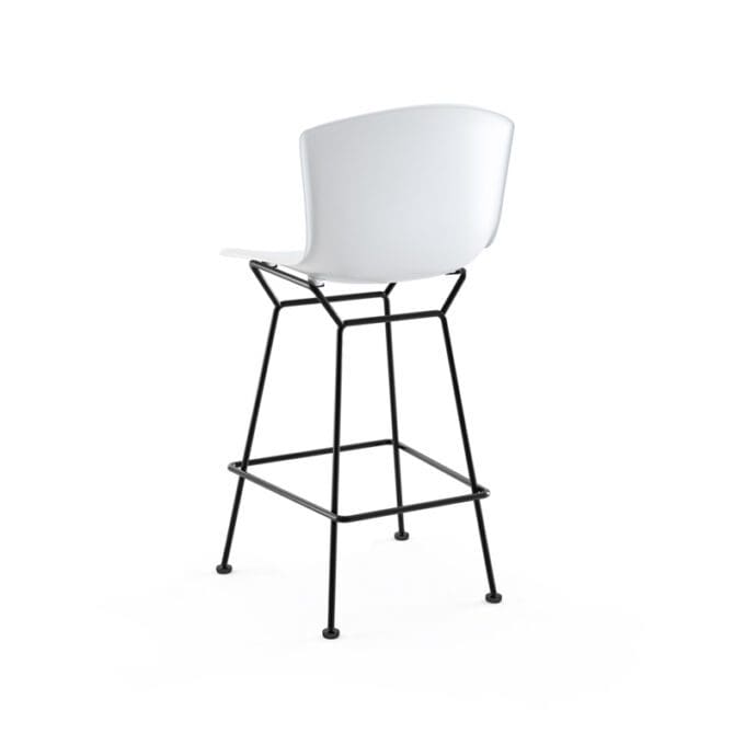 Knoll Sgabello Bar Bertoia Polipropilene H104 Nero Bianco 2 Longho Design Palermo