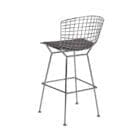 Knoll Sgabello Bar Cromo con cuscino seduta