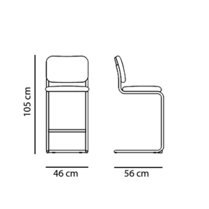 Knoll Sgabello Cesca sedile e schienale impagliato longho design palermo 1