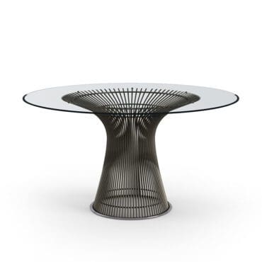 Knoll Tavolo Platner d135 Bronzo Top Cristallo