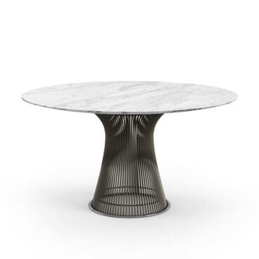 Knoll Tavolo Platner d135 Bronzo Top Marmo Statuarietto