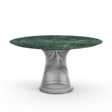 Knoll Tavolo Platner d135 Nickel Top Verde Alpi