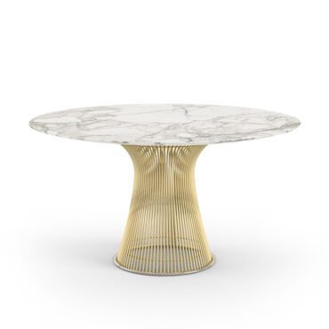 Knoll Tavolo Platner oro 18k piano in marmo calacatta longho design palermo