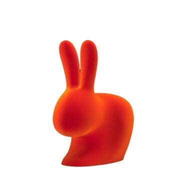 Qeeboo Sedia Coniglio Velvet Arancione Longho Design Palermo