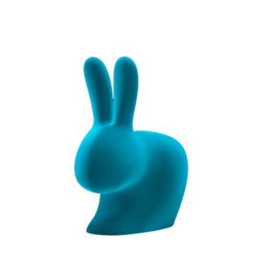 Qeeboo Sedia Coniglio Velvet Turchese Longho Design Palermo