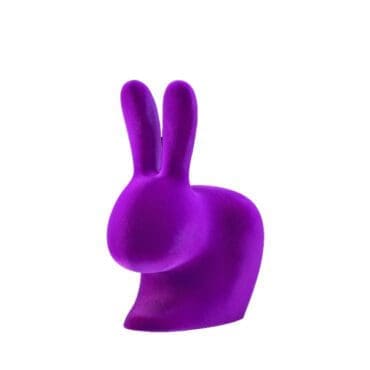 Qeeboo Sedia Coniglio Velvet Viola Longho Design Palermo