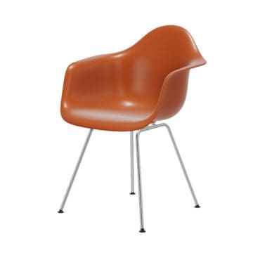 Vitra Sedia Eames Plastic Armchair DAX arancione ruggine longho design palermo