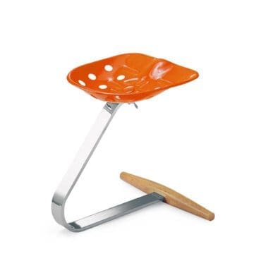 Zanotta - Sgabello Mezzadro arancio