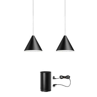 Flos - N.02 String light cono nero 12mt Casambi+ Floor Switch