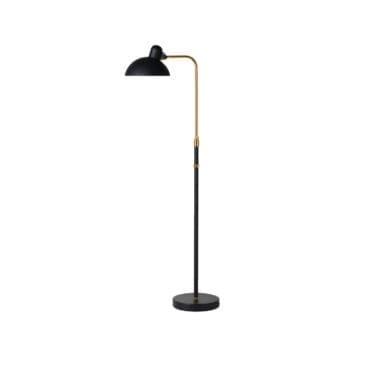 Fritz Hansen – Lampada da terra Kaiser Idell 6580 F Nero e Ottone