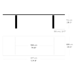 Fritz Hansen Tavolo Essay L317 longho design palermo dimensioni