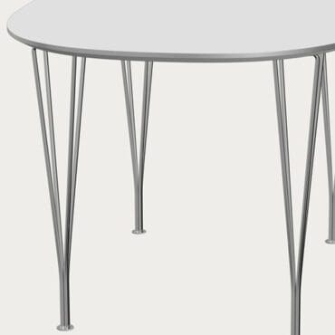 Fritz Hansen Tavolo Superellipse L135 Laminato Bianco base Cromo longho design palermo