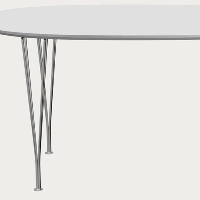 Fritz Hansen Tavolo Superellipse L135 Laminato Bianco base Cromo longho design palermo