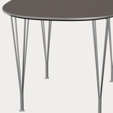 Fritz Hansen Tavolo Superellipse L135 Laminato Grigio base Cromo longho design palermo