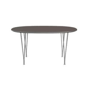 Fritz Hansen Tavolo Superellipse L135 Laminato Grigio base Cromo longho design palermo