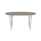 Fritz Hansen Tavolo Superellipse L135 Laminato Marrone Ottawa base Cromo longho design palermo