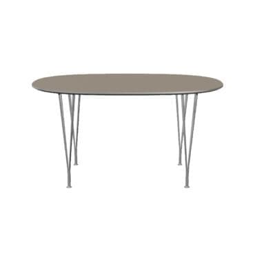 Fritz Hansen Tavolo Superellipse L135 Laminato Marrone Ottawa base Cromo longho design palermo