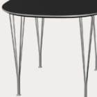 Fritz Hansen Tavolo Superellipse L135 Laminato Nero base Cromo longho design palermo